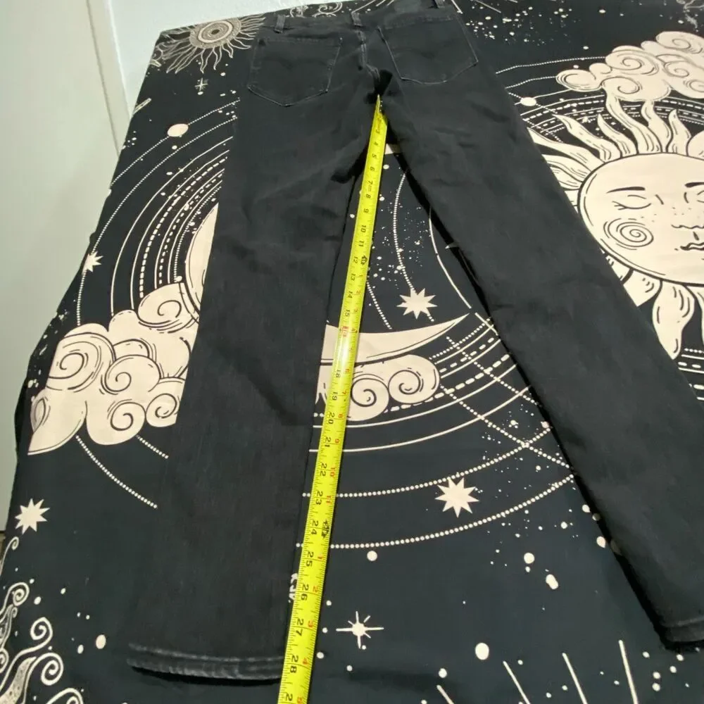 Levi's 721 Skinny Jeans Womens 30x28 Black Cotton Denim Workwear Travel Stretch